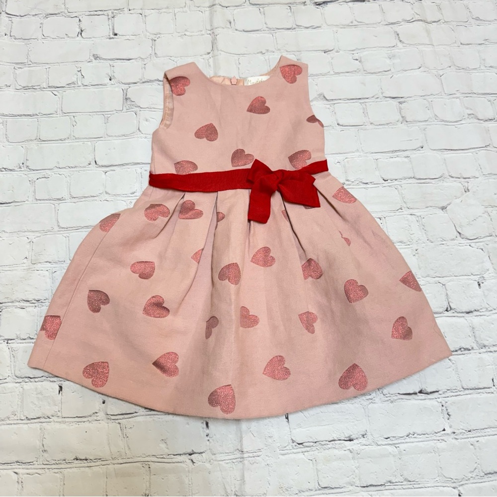 Mini Boden Metallic Heart Dress